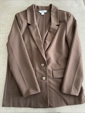Old Navy Women's Chocolate Brown Single-Breasted Blazer